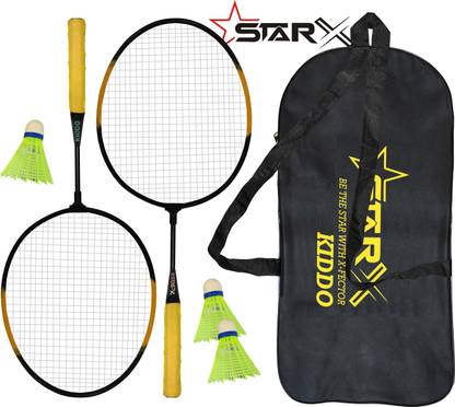 STARX Kiddo Badminton Racket Kit for Kids with 3 Corks and Cover (Badminton for Kids) Badminton Kit