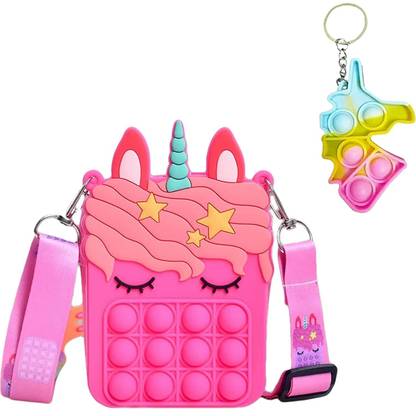 MJKART Popit Purse for Girls, Pop Unicorn Purse it Bag, 2 to 13 Year Old Girl Toys