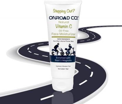 Onroad Co. Vitamin C Face Moisturizer | Especially for Oily & Acne Prone Skin | Enriched with Basil and Magnolia | No Sulphates & Parabens | 100% Toxin Free