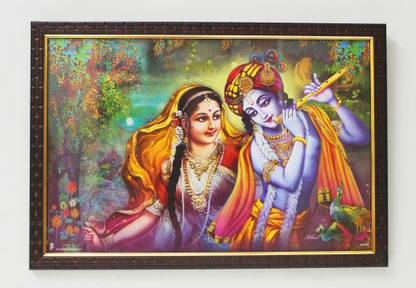 virtual prints Radha krishna Religious Frame
