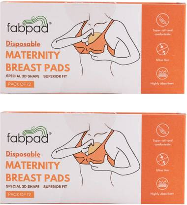 FabPad Disposable Maternity & Nursing Breast Pads After Delivery for Women (Pack of 24) Nursing Breast Pad