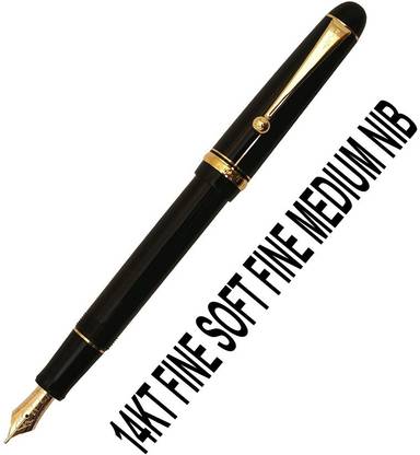 PILOT CUSTOM 74 BLACK RESIN WITH GOLD TRIM– 14KT FINE SOFT FINE MEDIUM NIB Fountain Pen