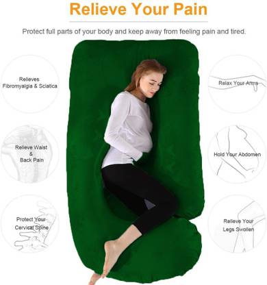 Wondershala Microfibre Pregnancy Pillow Pack of 1 Solid Luxurious Imported Velvet