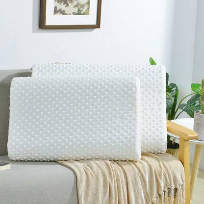 MAPPLESTAR Memory Foam Solid Orthopaedic Pillow Pack of 2