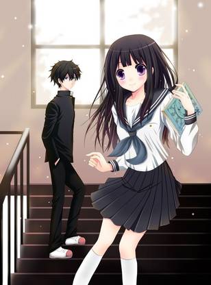 Hyouka Houtarou Oreki Eru Chitanda Anime Series Hd Matte Finish Poster Paper Print