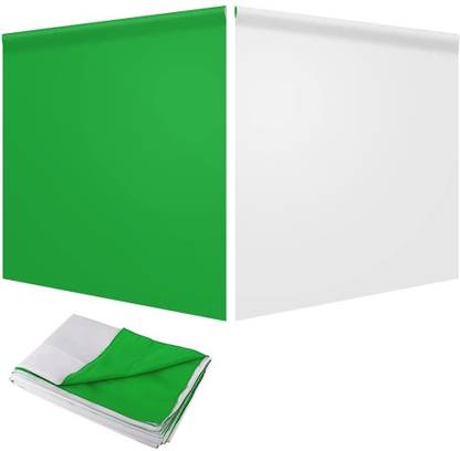 Hiffin ® White Green Screen Backdrop 8x12 ft, 2-in-1 Reversible Photography Backdrop White Reflector Umbrella