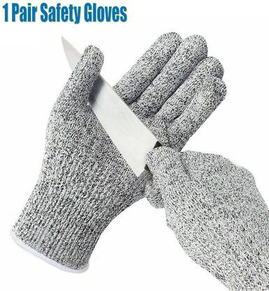 ZURU BUNCH Cut Resistant Gloves 1 Pairs Food Grade Safety Cutting Gloves Level 5 Protection Synthetic Safety Gloves