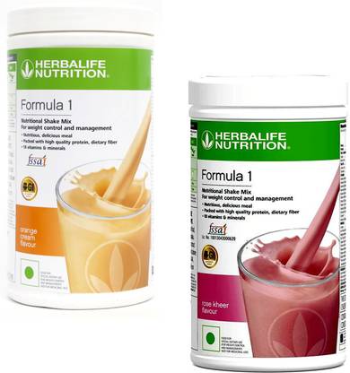HERBALIFE Formula 1 Protein Shake Orange Cream + Rose Kheer Plant-Based Protein