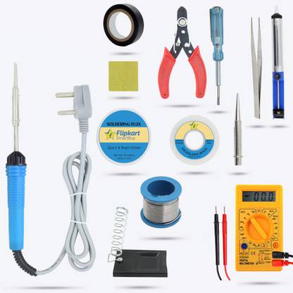 Flipkart SmartBuy SB43M1 Electronic 13in1 Soldering Iron Tools Combo Kit with Digital Multimeter 25 W Simple
