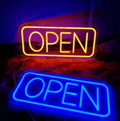 Neonmonk Open Neon Sign Board | Bar, Restaurant, Coffee, Office, Hotel Business Night Lamp