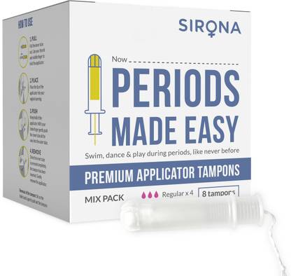 SIRONA Premium Applicator Tampons for Normal & Heavy Flow Tampons