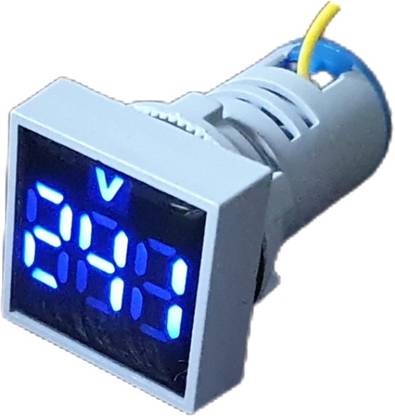 GORANG&CO. DIGITAL LED VOLT METER (SQUARE BLUE) Voltmeter