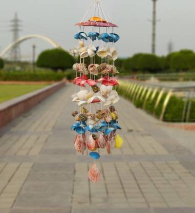 shellkrafts Handcrafted mix shell wind chime Earthenware Windchime