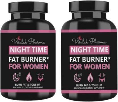 visalak pharma Night Time Fat Burner | Natural Formula to Burn Fat | 60N