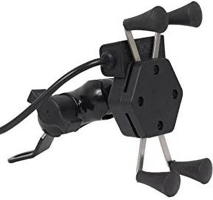 Wifton Adjustable Cell Phone Holder Stand with 360 Rotations and USB Charging Port Bike Mobile Holder