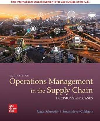 ISE OPERATIONS MANAGEMENT IN THE SUPPLY CHAIN: DECISIONS & CASES