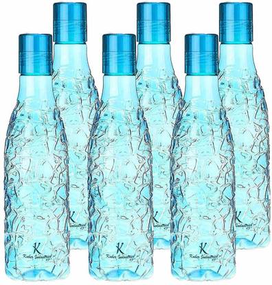 KUBER INDUSTRIES Round Ice cut BottlePack of 6- Blue 1000 ml Bottle