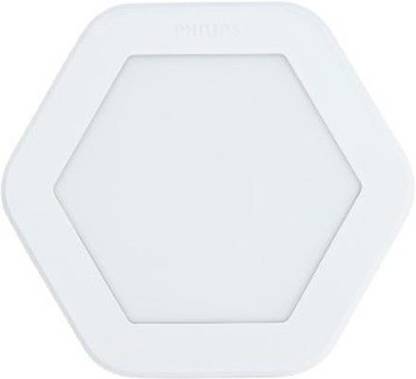 PHILIPS Hexastyle 8W Downlighter(Natural White), Pack of 1, Cutout - 4 inch, Panel Light Recessed Ceiling Light Ceiling Lamp