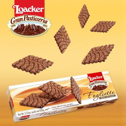 LOACKER Gran Pasticceria Fogliette Crispy Milk Chocolate (IMPORTED) Bars