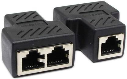 TECHGEAR Ethernet Cable 0 m black 1 Input 2 Output Splitter Adapter RJ45 2/1 Cat 5/Cat 6 Ethernet