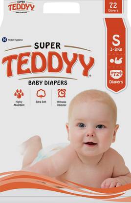 TEDDYY Baby Tape Diapers Super - S