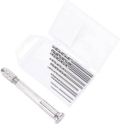 DEZIINE 11PCS Hand Drill Set Manual Wood Drilling Tool Novelty Mini Pin Vise Hand Drill POWER Mini Hand Drill