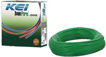 KEI CABLES ZH-FR PVC 1 sq/mm Green 90 m Wire