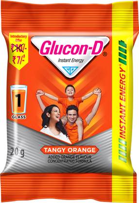 GLUCON-D Glucon - D Instant Energy Anytime Anywhere Tangy Orange 20 GRM Energy Drink Energy Drink