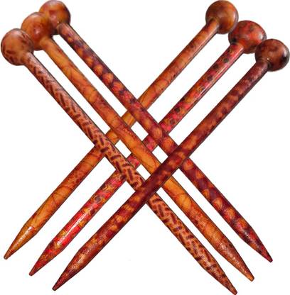 SENECIO® wooden hair stick pack 6 Bun Stick