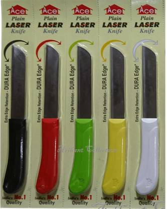 ACE 5 Pc Stainless Steel Knife Set Plain Laser Knife