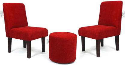 Flipkart Perfect Homes Molfino Fabric Combo of 2 Chair And 1 Ottoman Fabric Living Room Chair