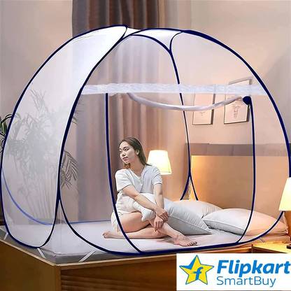 Flipkart SmartBuy Polyester Adults Washable Polyester Adults Mosquito Net Double Bed Nets for Foldable Machhardani Mosquito Net