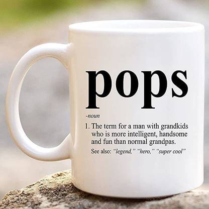 SNV Pops Definition Coffee Mu, Pops Definition, Pops Defined, Funny Birthday Gi18091 Ceramic Coffee Mug