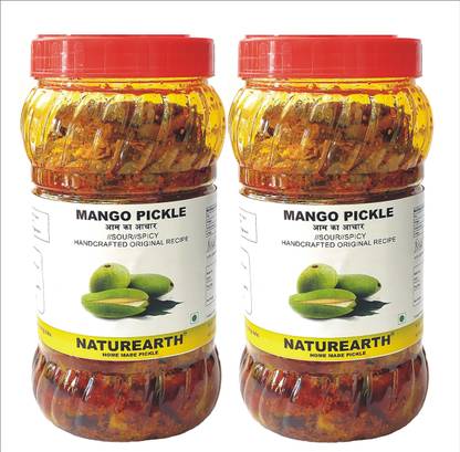 NaturEarth Mango Pickle Combo (2x400G) Maa Ke Hath Ka Mother Made Homemade Achar Mango Pickle