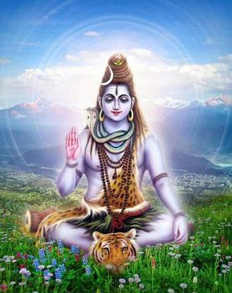 Shiv Ji (Mahadev) Multicolour Photo Print Poster Photographic Paper