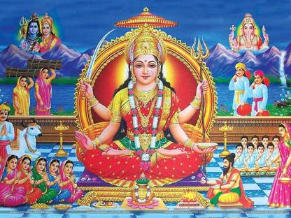 Jai Santoshi Maa Ji Multicolour Photo Print Poster Photographic Paper