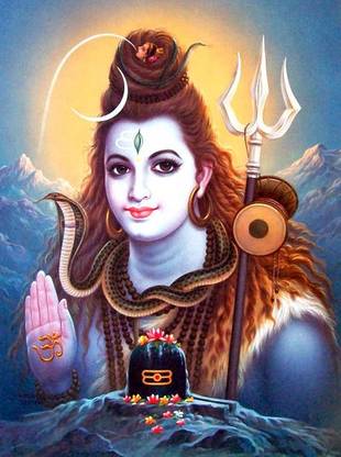 Shiv Ji (Mahadev) Multicolour Photo Print Poster Photographic Paper