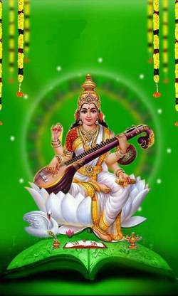 Saraswati mata poster Multicolor Photo Paper Print Poster Photographic Paper 18 inch X 12 inch, Rolled Photographic Paper