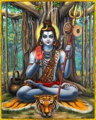 Shiv Ji (Mahadev) Multicolour Photo Print Poster Photographic Paper