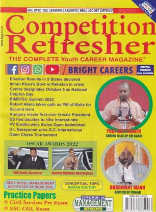 Competition Refresher May 2022 (IAS, UPSC, SSC, Banking, Railway, MBA, UCG-NET, Defence)