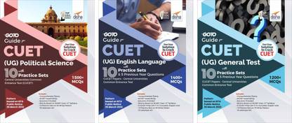 क्रैक गो टू गाइड फॉर CUET (UG) पॉलिटिकल साइंस, इंग्लिश एंड जनरल टेस्ट विथ 10 प्रैक्टिस सेट्स एंड 5 प्रीवियस ईयर क्वेश्चन्स; क्यूसेट - सेंट्रल यूनिवर्सिटीज़ कॉमन एंट्रेंस टेस्ट (सेट ऑफ 3 बुक्स)