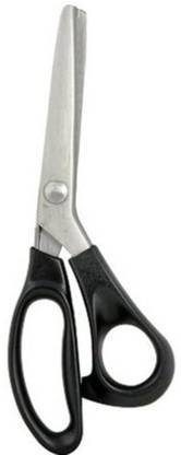 A-mart™ Premium Black Handle 10 inches Zig-Zag Scissor for Fashion Designing कैंची