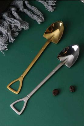 The Decor Deal set of 6 Stainless Steel Coffee Spoon, Cream Spoon, Ice Tea Spoon, Olive Spoon, Sugar Spoon Set