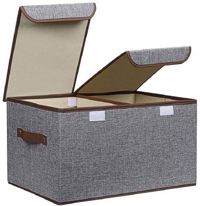 ELITEHOME Storage Organizer, Garment Storage Box with Lid for Clothes, Books, Toys Storage Box