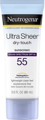 NEUTROGENA Sunscreen - SPF 50 Ultra Sheer Dry-Touch Sunscreen Lotion, SPF 55 - 88ml
