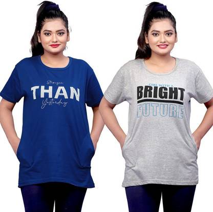Printed Women Multicolor T-Shirt