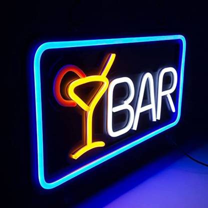 Neonmonk NEON BAR SIGN Board,1 Bright OPEN BAR Business Board,lighting Mode, Larger Night Lamp