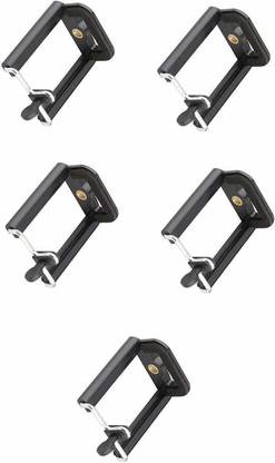 Hiffin 5 Pcs Combo A E P Universal Mobile and Small Size Camera and Selfie Stick Holder Tripod