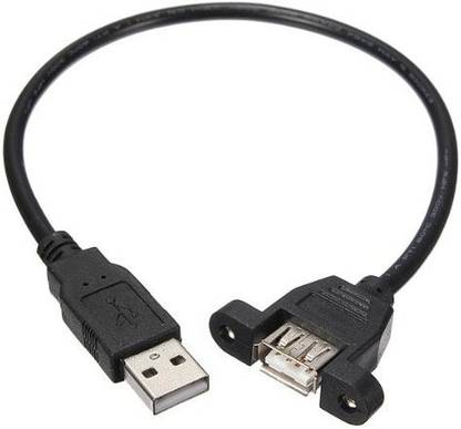TECHGEAR 30cm USB 2.0 A Male to USB A Female Panel Mount Adapter Cable USB Adapter