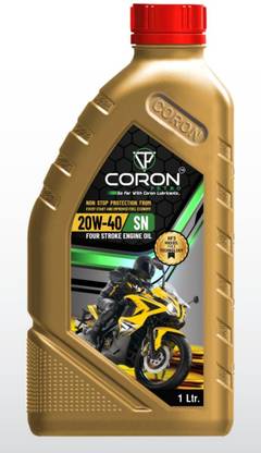 Coron 20W-40 API- SN, JASO MA 2, FULLY SYNTHETIC ENGINE OIL, BS-VI REDDY, 4T ENGINE OIL, High Performance Engine Oil